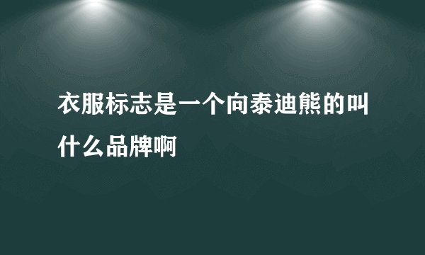 衣服标志是一个向泰迪熊的叫什么品牌啊