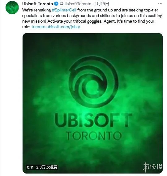 《细胞分裂：重制版》全力开发！育碧招聘大量人员！