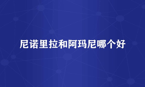 尼诺里拉和阿玛尼哪个好