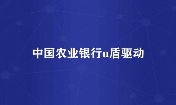 中国农业银行u盾驱动
