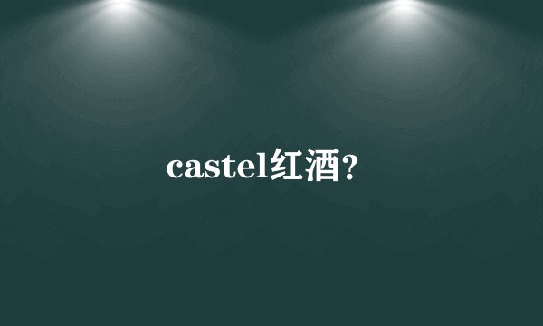 castel红酒？
