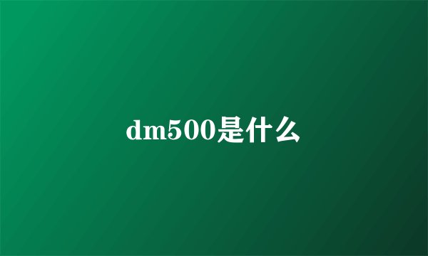 dm500是什么