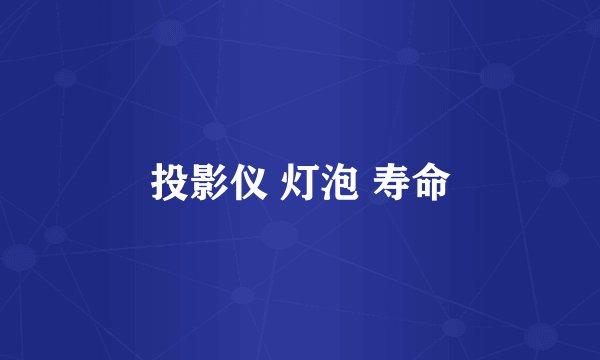 投影仪 灯泡 寿命