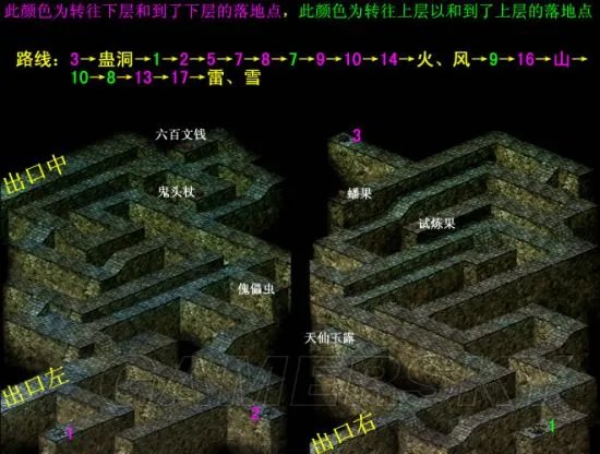 《新仙剑奇侠传》地图 物品路线标注全迷宫地图