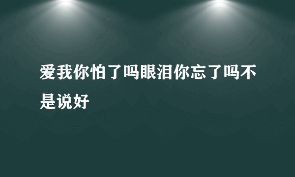 爱我你怕了吗眼泪你忘了吗不是说好