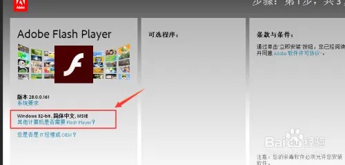 Adobe Flash Player 官方下载方法