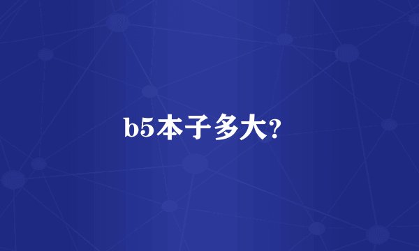 b5本子多大？