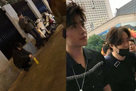 杨洋逛夜市被偶遇 下蹲的姿势很迷人