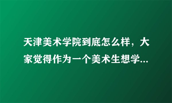 天津美术学院到底怎么样，大家觉得作为一个美术生想学设计的，是去天美好还是211好?