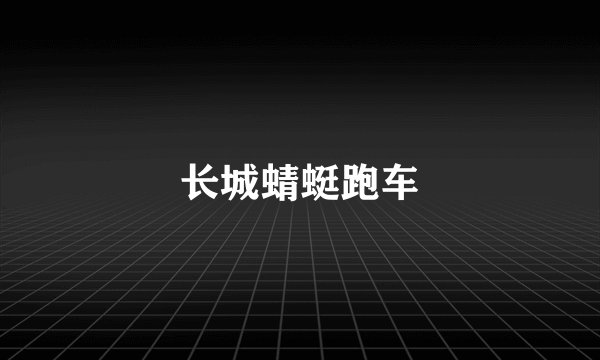 长城蜻蜓跑车