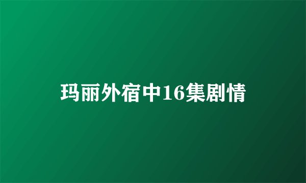 玛丽外宿中16集剧情