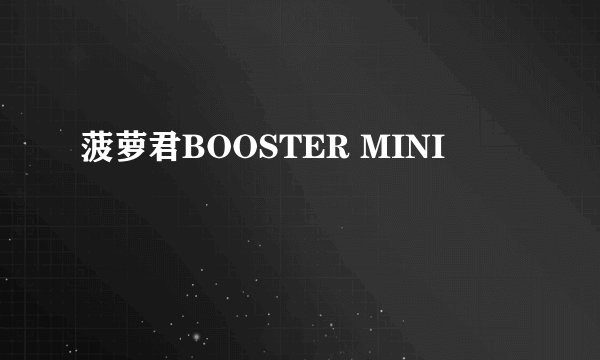 菠萝君BOOSTER MINI