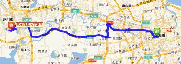 丁丁地图 上海到苏州凤凰山公墓怎么走