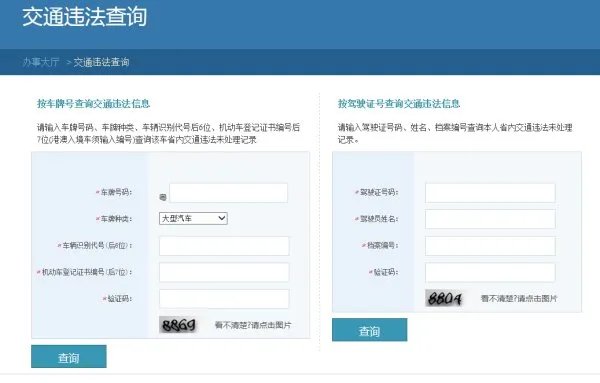 广东省公安厅交通管理局违章查询页面的验证码如何输入