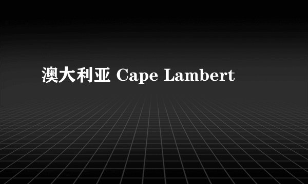 澳大利亚 Cape Lambert
