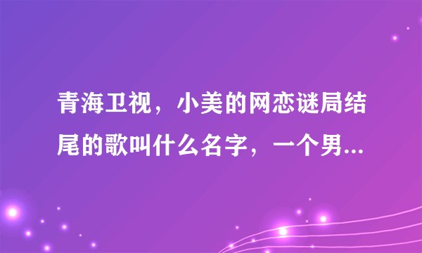 青海卫视，小美的网恋谜局结尾的歌叫什么名字，一个男的唱的？