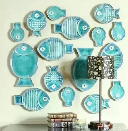 盘子装饰墙面 效果一样棒棒哒