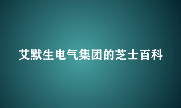艾默生电气集团的芝士百科