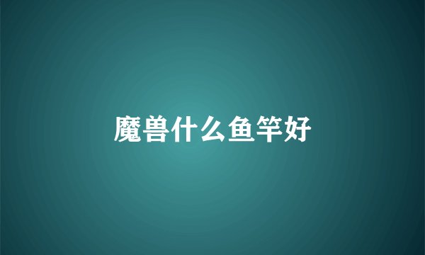 魔兽什么鱼竿好