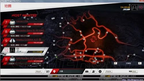 《极品飞车17：最高通缉》劫车点分布图 87个热门车位置