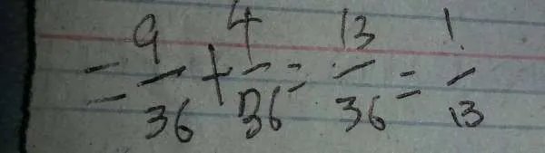 4分之1 加9分之1 等于多少