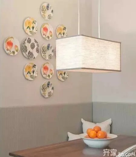 盘子装饰墙面 效果一样棒棒哒