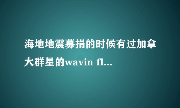 海地地震募捐的时候有过加拿大群星的wavin flag，求音频文件✪ω✪
