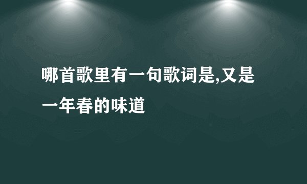 哪首歌里有一句歌词是,又是一年春的味道