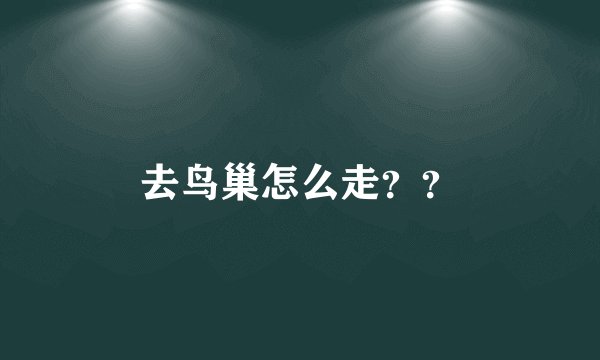 去鸟巢怎么走？？