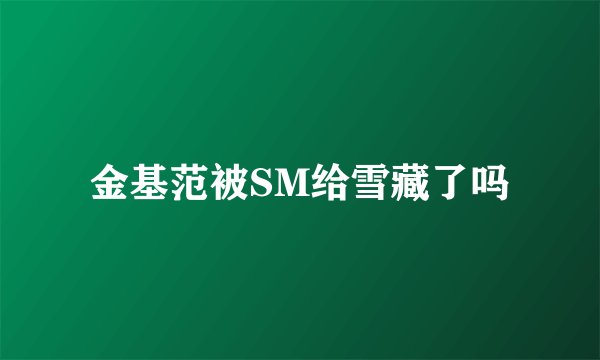金基范被SM给雪藏了吗
