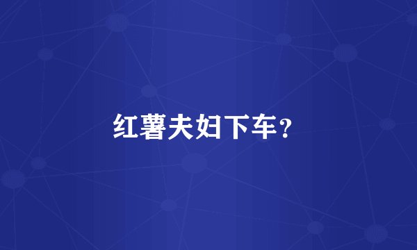 红薯夫妇下车？