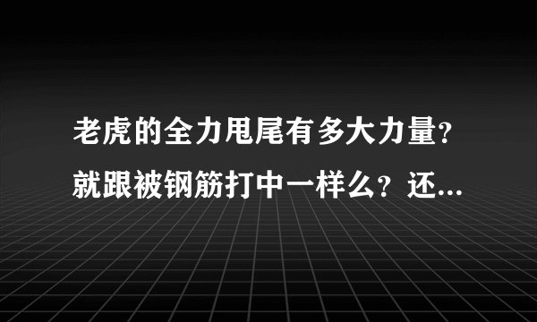 老虎的全力甩尾有多大力量？就跟被钢筋打中一样么？还有什么动物擅长这一招？