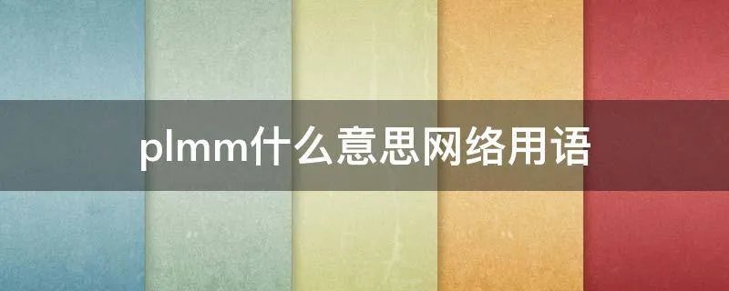 plmm什么意思网络用语