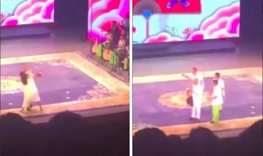 赵本山遭粉丝强抱详情过程：猝不及防（动态画面）