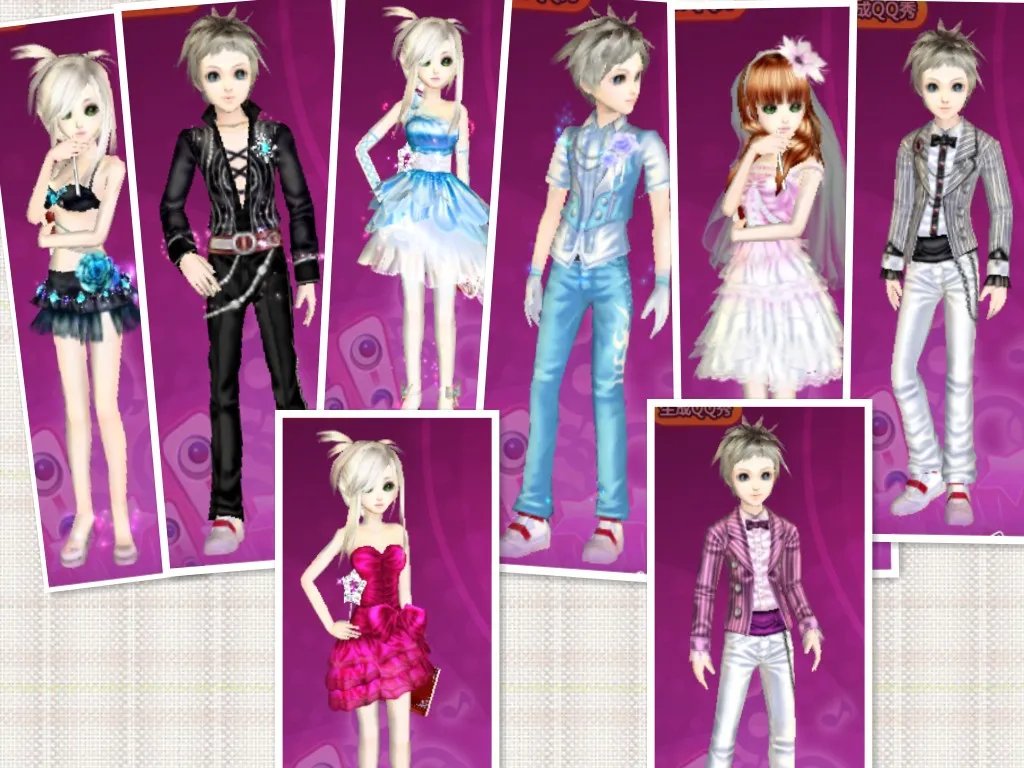 求QQ炫舞结婚礼服，一天的，便宜好看的，带图带价格，男女都要。