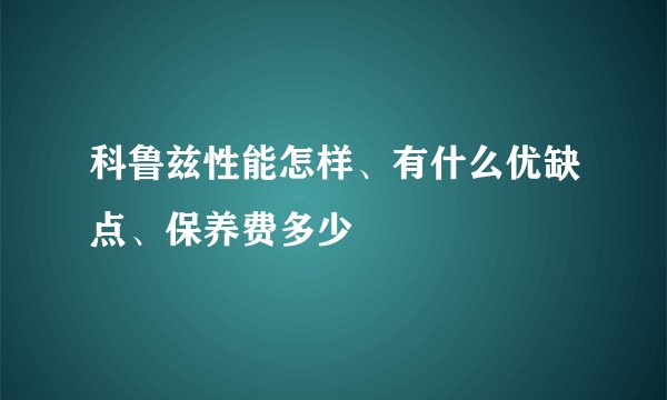 科鲁兹性能怎样、有什么优缺点、保养费多少