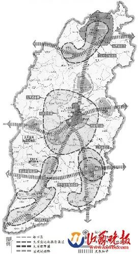 太原城市圈的一核一圈三群