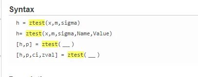 MATLAB中假设检验的介绍