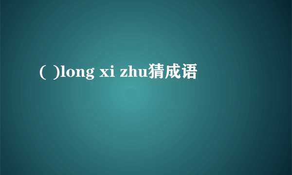 ( )long xi zhu猜成语