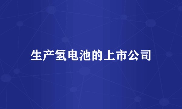 生产氢电池的上市公司