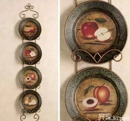 盘子装饰墙面 效果一样棒棒哒