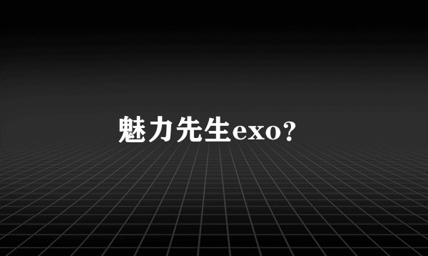 魅力先生exo？