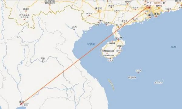 广州到泰国曼谷有多少公里？