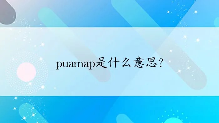 puamap是什么意思？