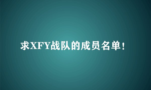 求XFY战队的成员名单！