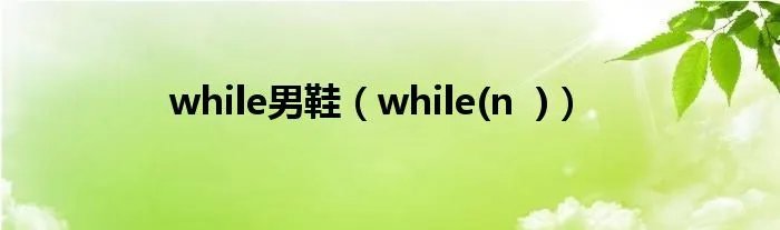 while男鞋（while(n  )）