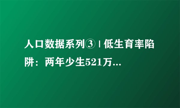 人口数据系列③ | 低生育率陷阱：两年少生521万人，二孩红利进入尾声