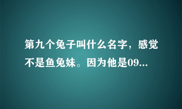 第九个兔子叫什么名字，感觉不是鱼兔妹。因为他是09年的。而我08年用过，中国成语大会掌门人用过那个