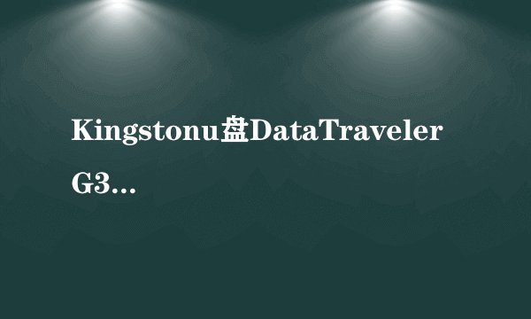 Kingstonu盘DataTraveler G3 4GB驱动程序