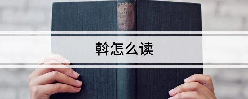 斡怎么读